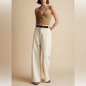 Khaite The Ian Jean in Rigid Ivory - 27